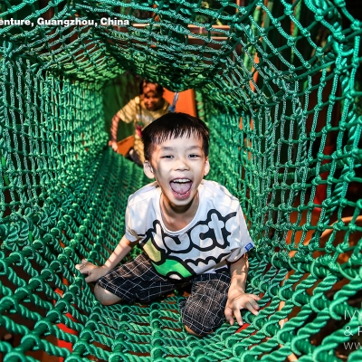 Adventure Trail Nets, child smiling