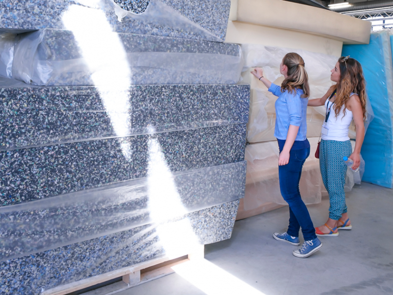 Climbmat safety flooring PU foam and rebonded foam for safety mats