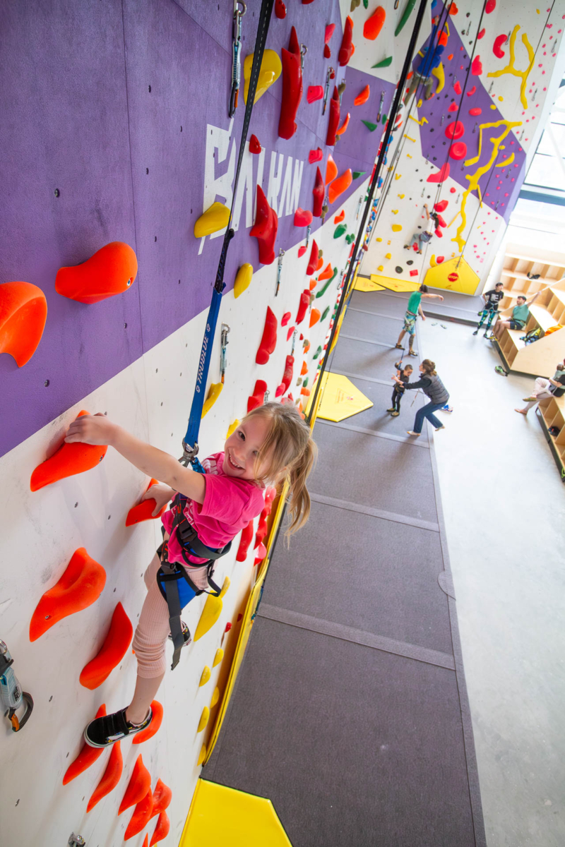 Walltopia walls and Climbmat Flooring for autobelay climbing zone in Balkan Climbing Gym, Sofia, Bulgaria