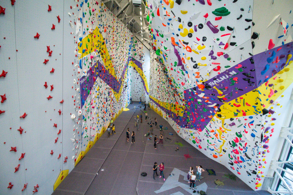 Walltopia rope lead, speed, top rope and autobelay climbing walls and Climbmat rope climbing mats in Balkan Climbing, Sofia, Bulgaria