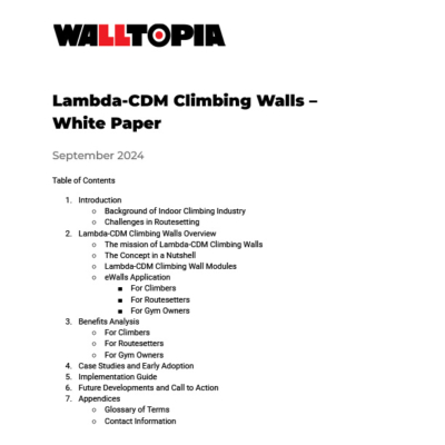 Lambda-CDM Climbing Walls – White Paper PDF