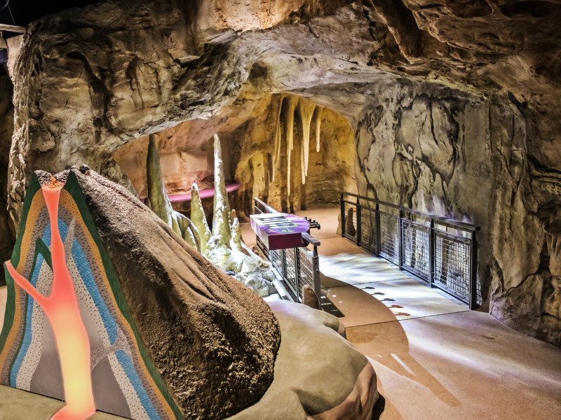 vulcano-in-an-artificial-caves