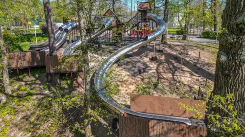 Stainless Steel Slides at Lithuanian Zoo, Kaunas