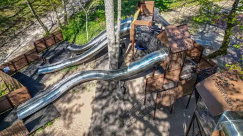 Stainless Steel Slides at Lithuanian Zoo, Kaunas