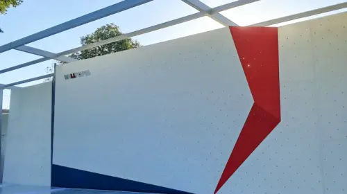 Outdoor climbing wall in Beja Public Garden