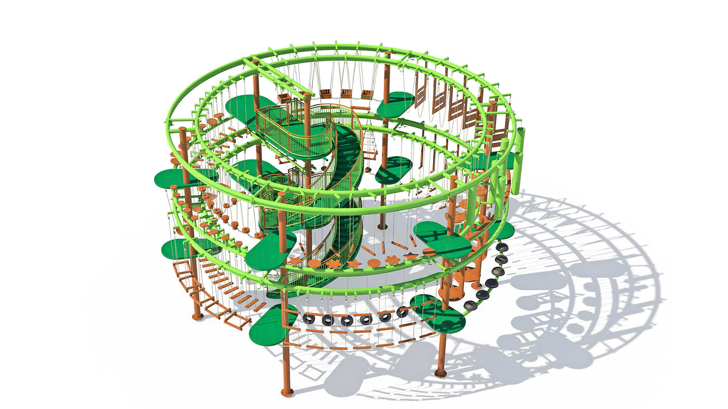Walltopia Ropes Course Circle 2 levels